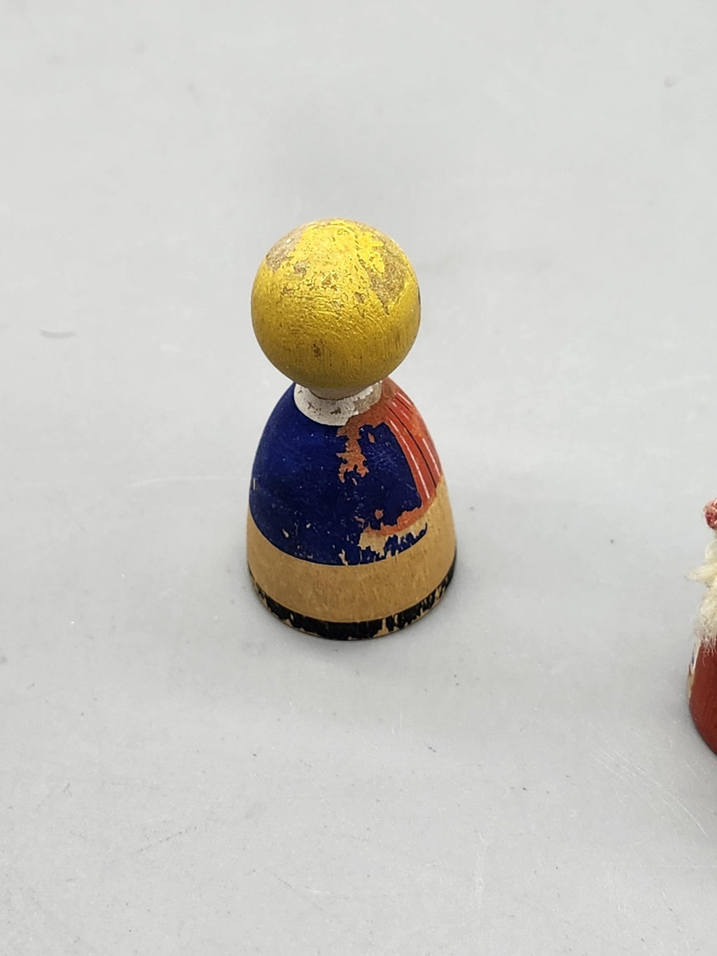Vintage Hemslojd Swedish Folk Dolls 2 In Wood Cloth Pair Mini Figures Sweden