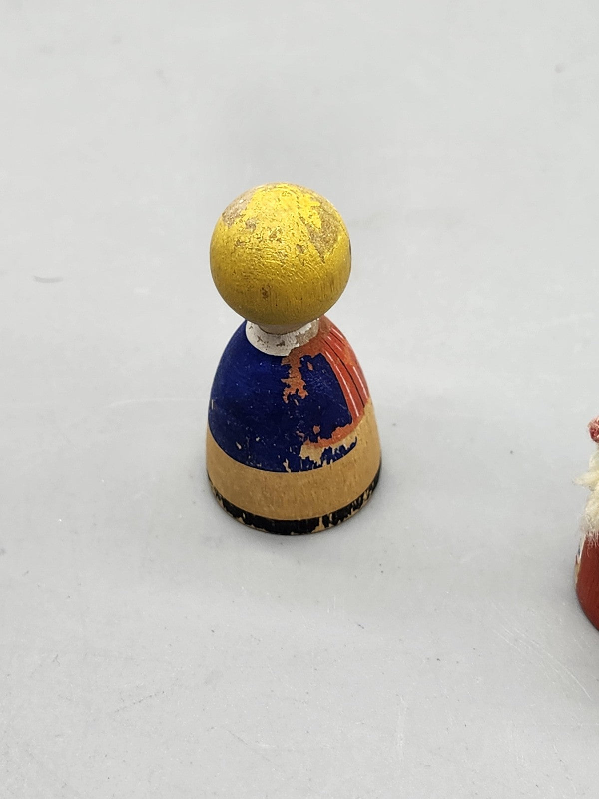 Vintage Hemslojd Swedish Folk Dolls 2 In Wood Cloth Pair Mini Figures Sweden