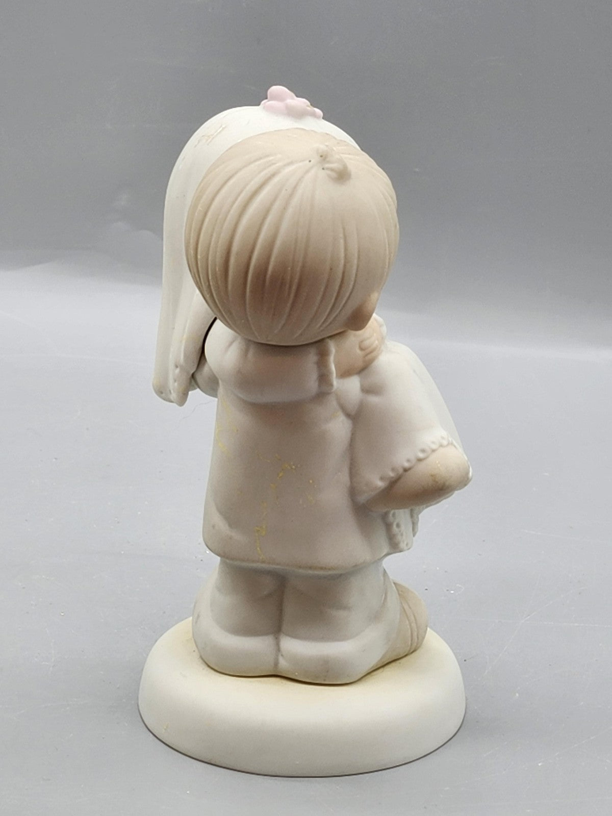 Vintage Precious Moments Bless You Two Wedding Couple Figurine Small White Decor