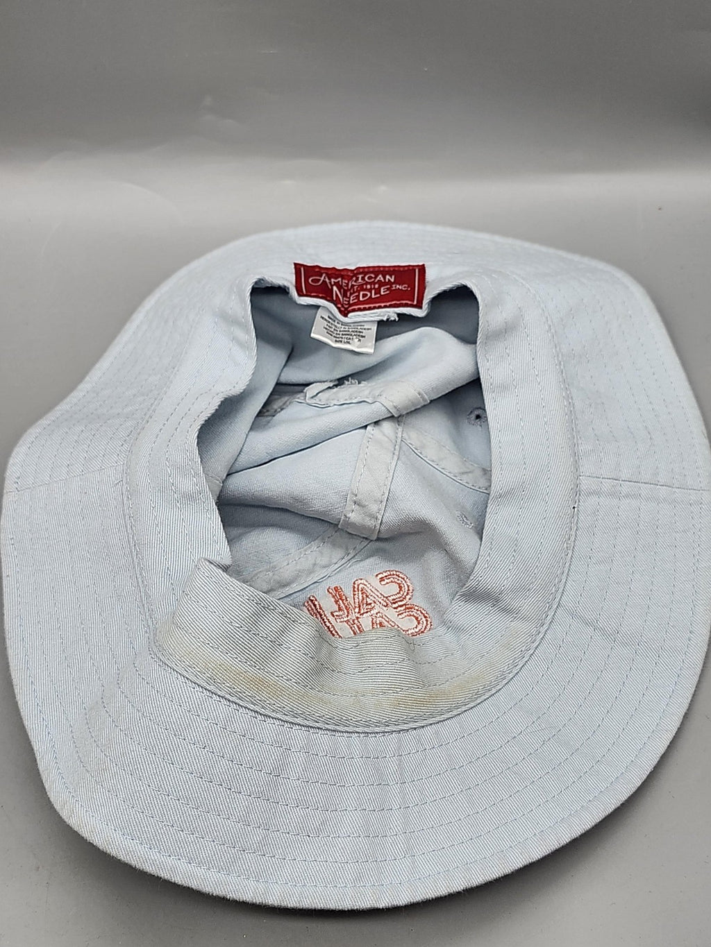 American Needle California Hat Bucket Fitted Mens L Blue Twill Beach Summer