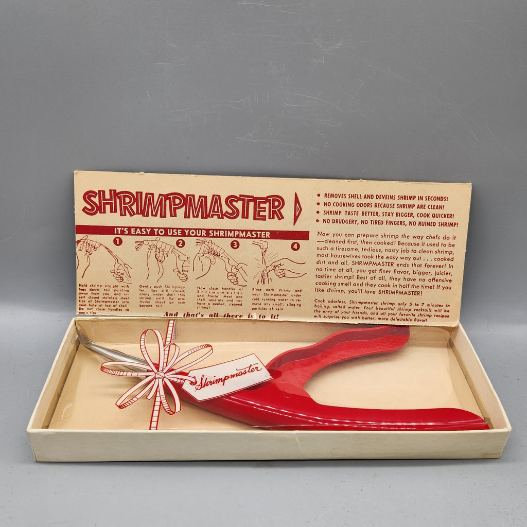Vintage ShrimpMaster Shrimp Deveiner Tool w/ Original Box Retro Kitchen Gadget