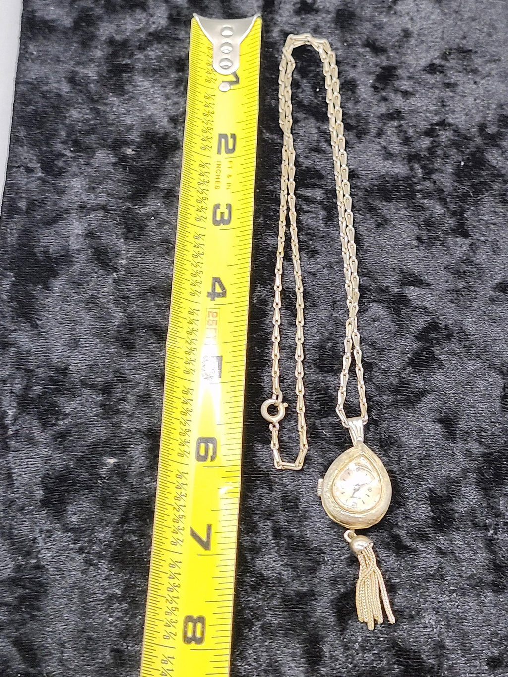Arpeggio Necklace Watch Womens Gold Tone Teardrop Tassel Arabic Dial Parts