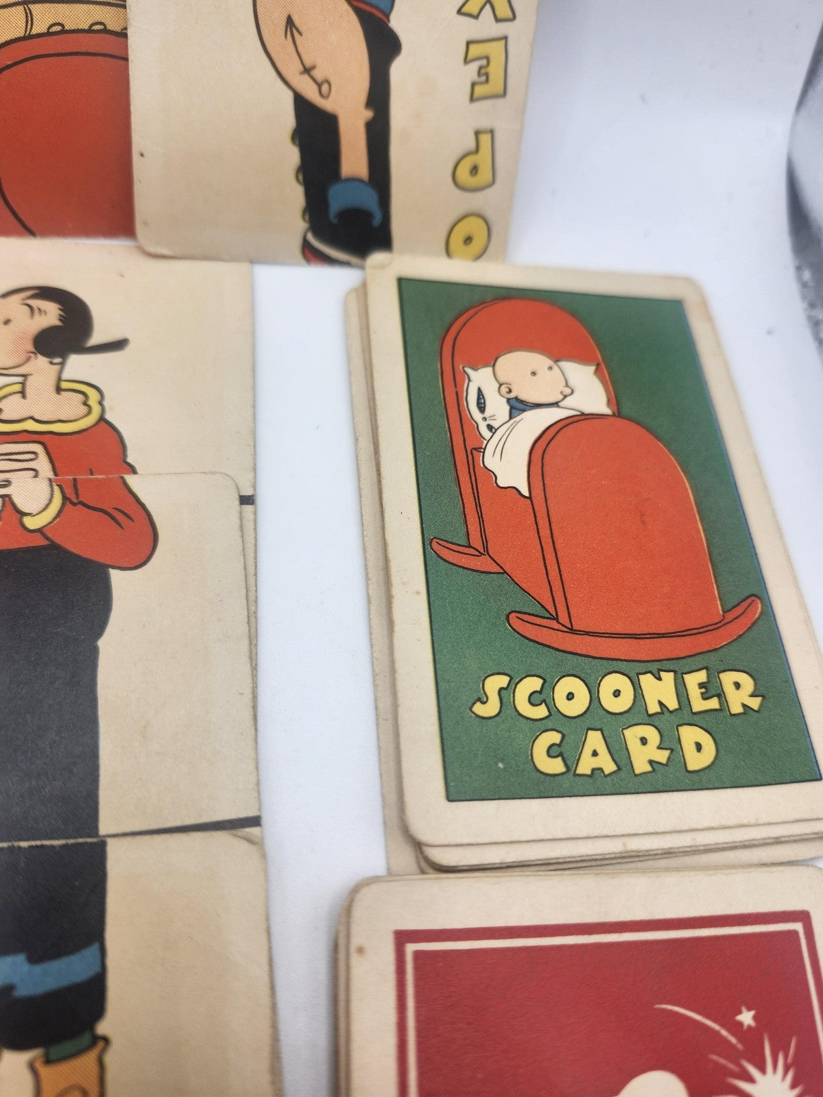 Vintage 1934 Whitman Popeye Scooner Card Game Playing Cards Set USA Olive Oyl