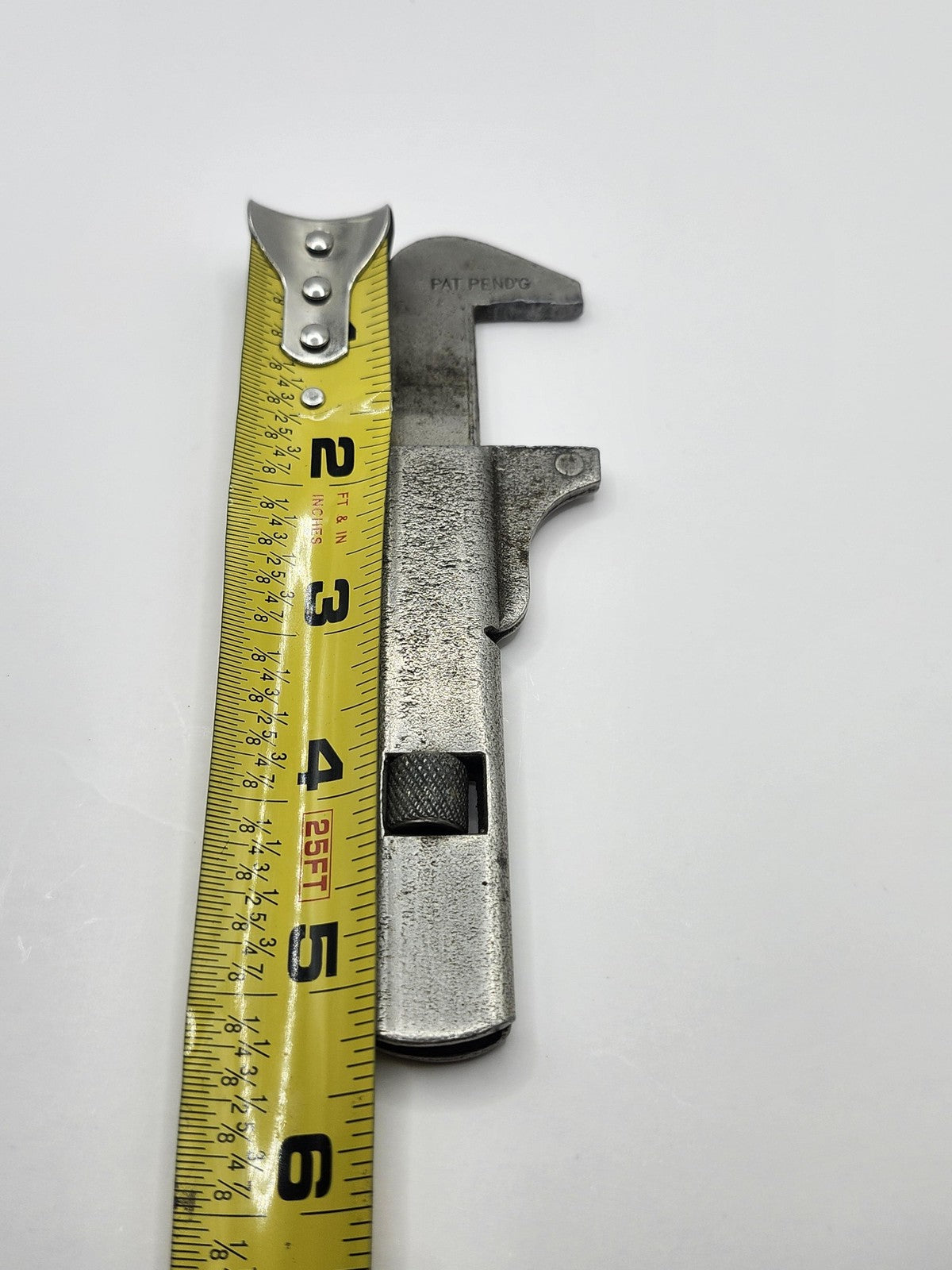 Vintage Metal Steel Scraper Tool Silver Retractable Blade Pat Pendg Handheld