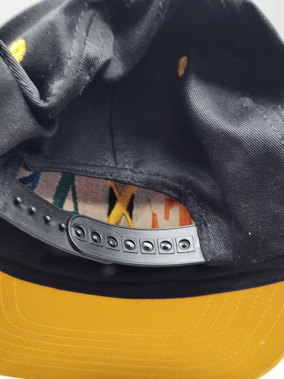 Texas Willco Imports Hat Cap Snap Back Mens One Size Black Yellow Rainbow