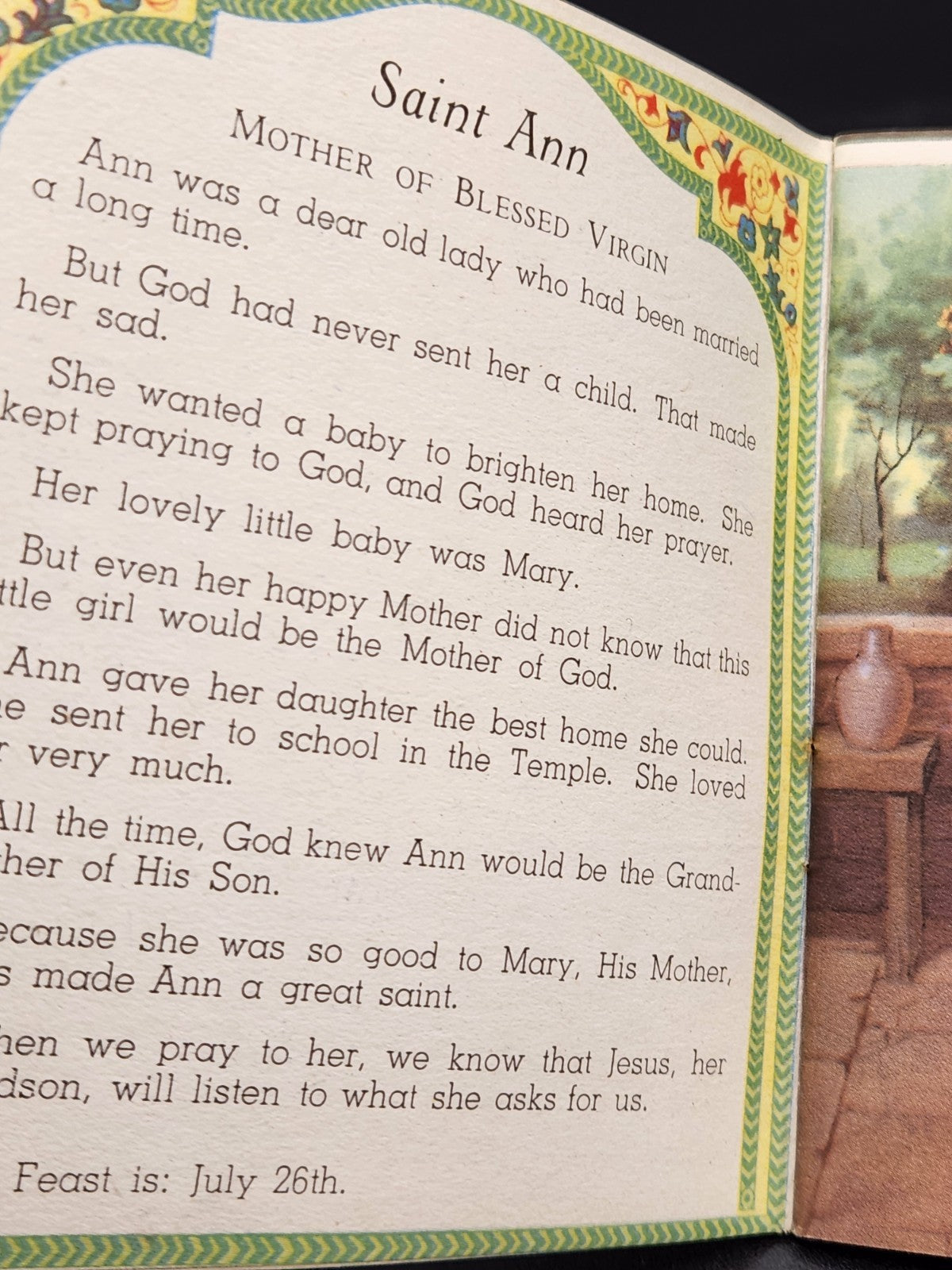 Vintage Miniature Stories Of The Saints Book Two Rev Daniel A Lord