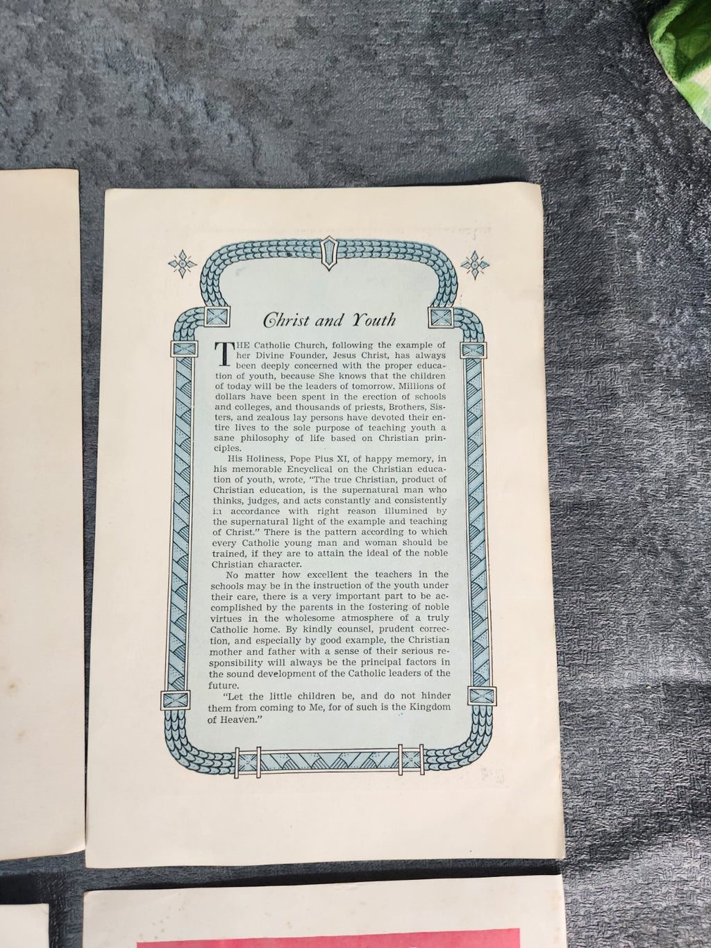 Vintage Catholic Religious Print Lot Sacred Heart Angel Of God Messenger Prints