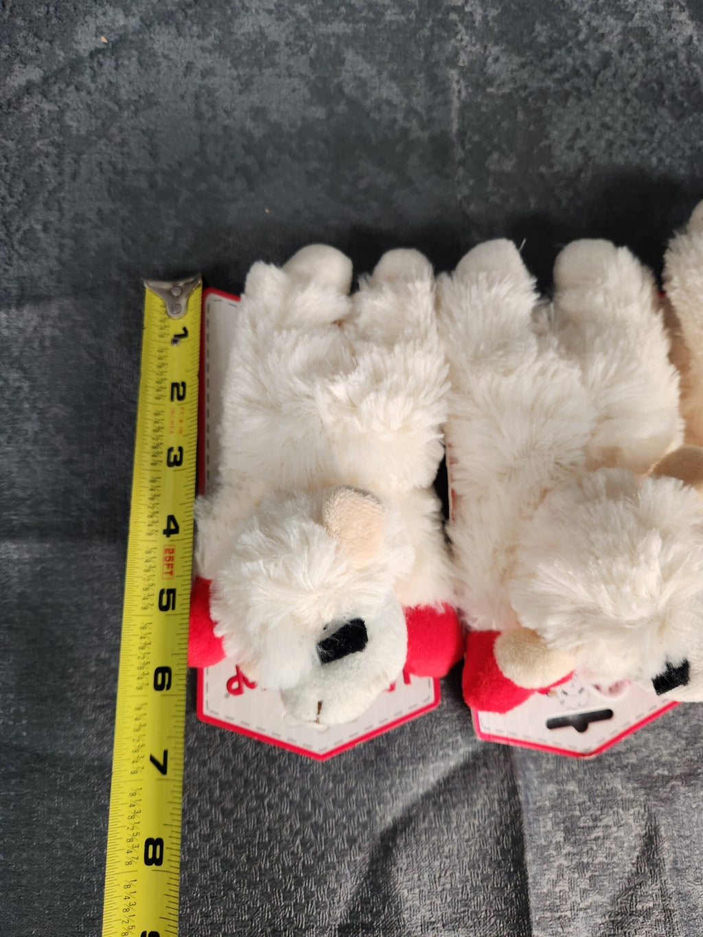 Multipet Lamb Chop Plush Dog Toys Lot of 3 Small White Plush Squeaky Toys NWT