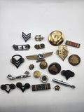 Vintage US Military Insignia Pins Buttons Ribbons Mixed Lot USA Collectible