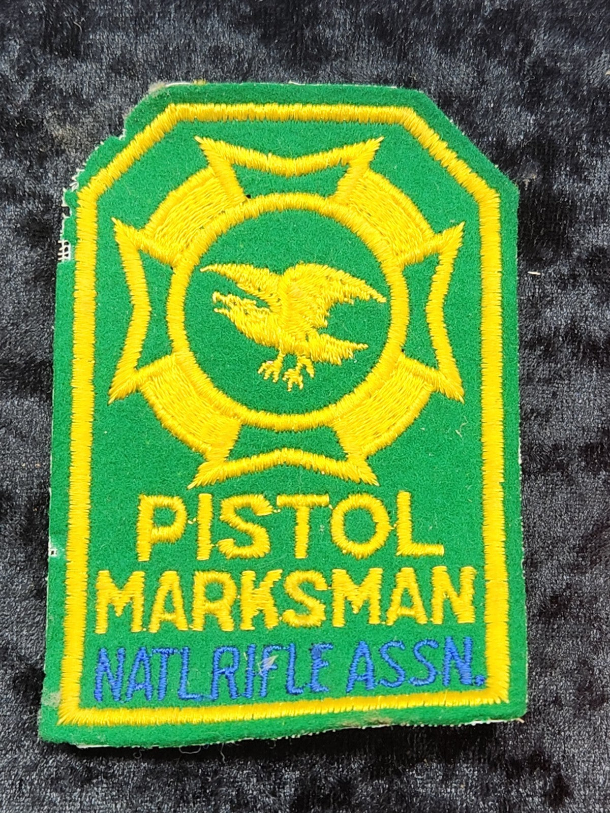 Vintage NRA Pistol Marksman Patch National Rifle Association Shooting Badge
