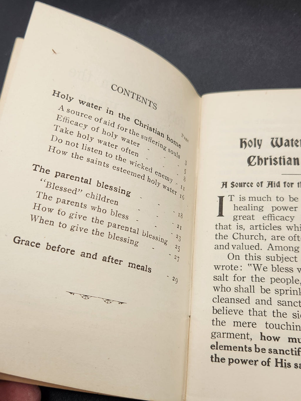 Vintage 1921 Holy Water In The Christian Home Catholic Devotional Booklet Rare