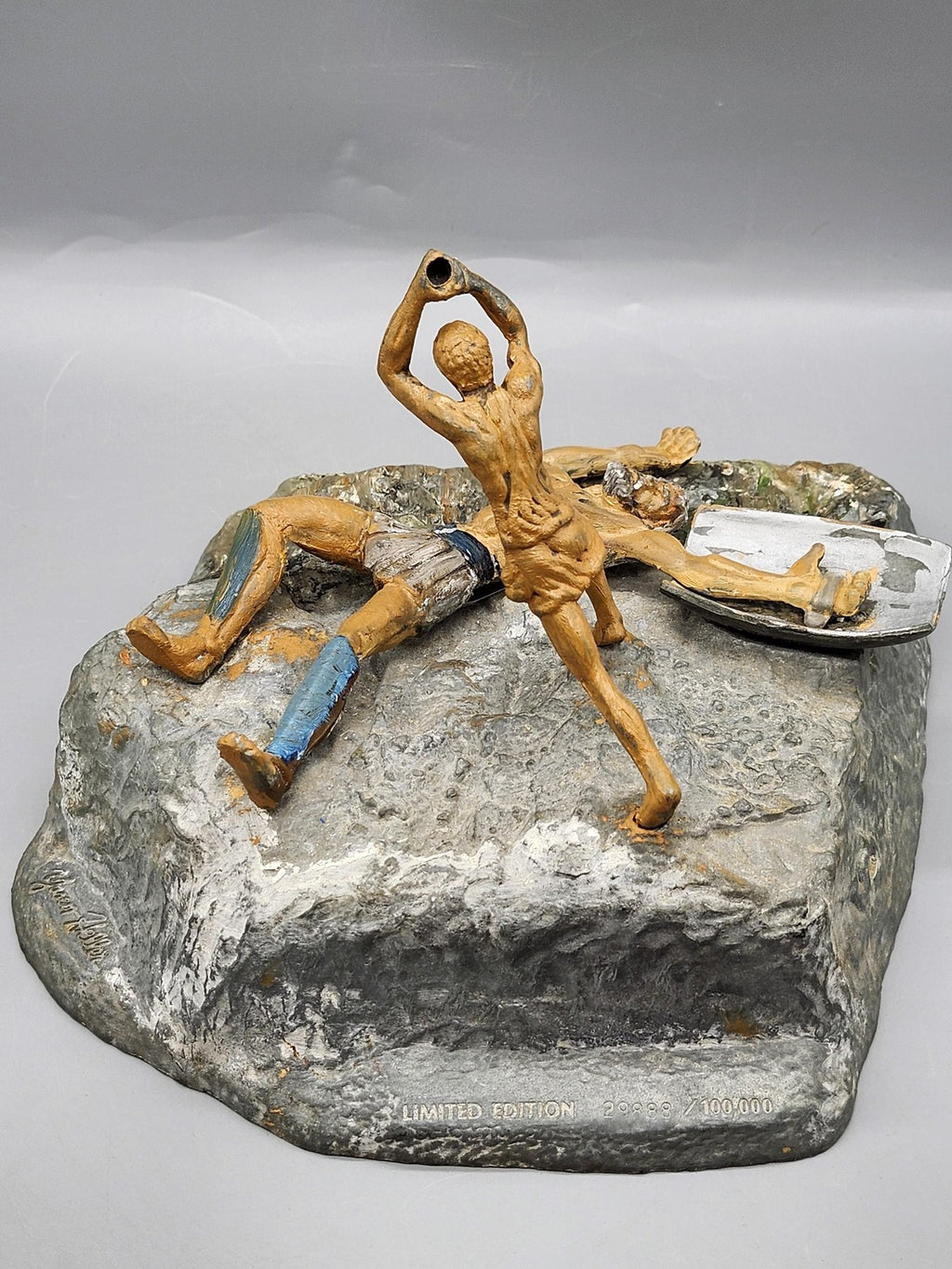 No Weapon Formed Against You Shall Prosper Christian Metal Figurine Gray Decor