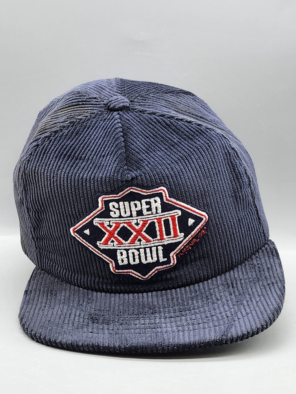 Vintage Super Bowl XXII Hat Cap Snap Back One Size NFL Football New Era Blue