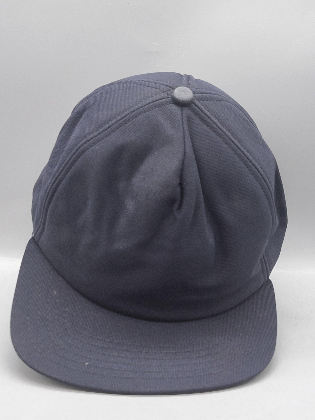Vintage New Era Hat Cap Fitted Mens One Size Blue Twill Baseball Blank USA 80s