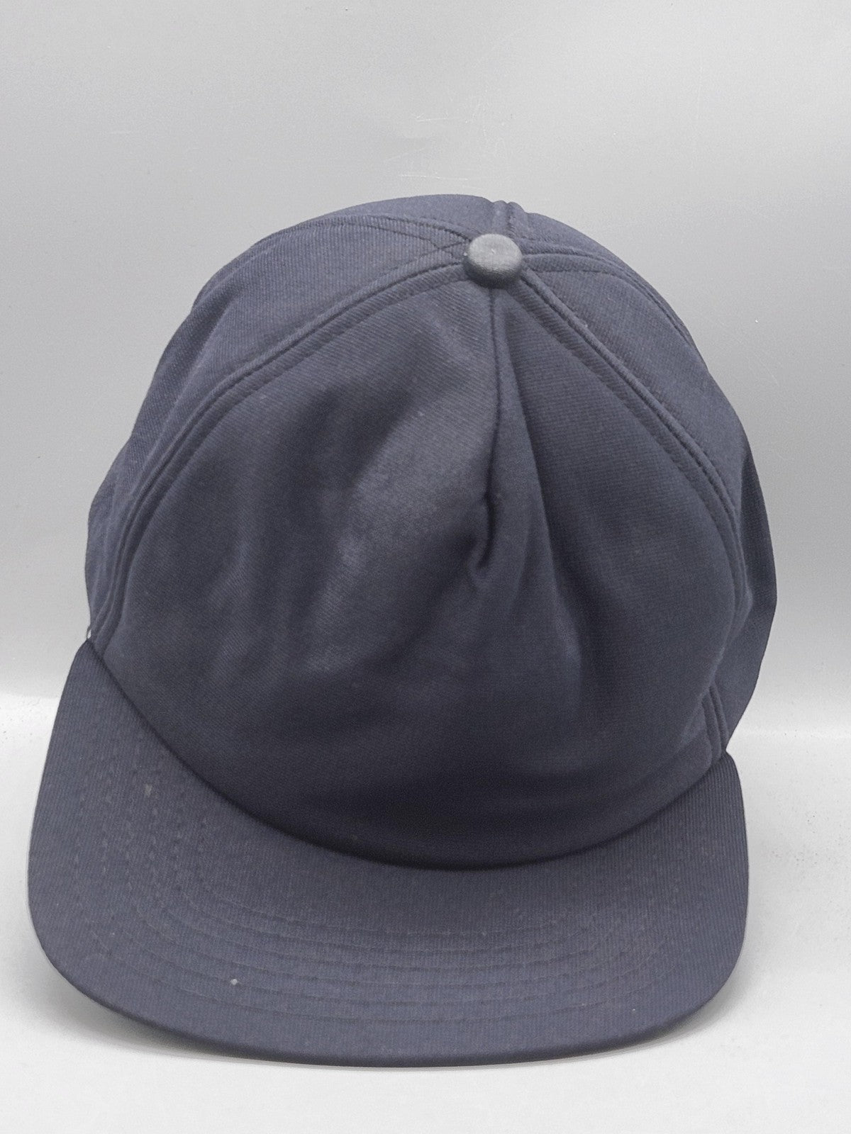 Vintage New Era Hat Cap Fitted Mens One Size Blue Twill Baseball Blank USA 80s