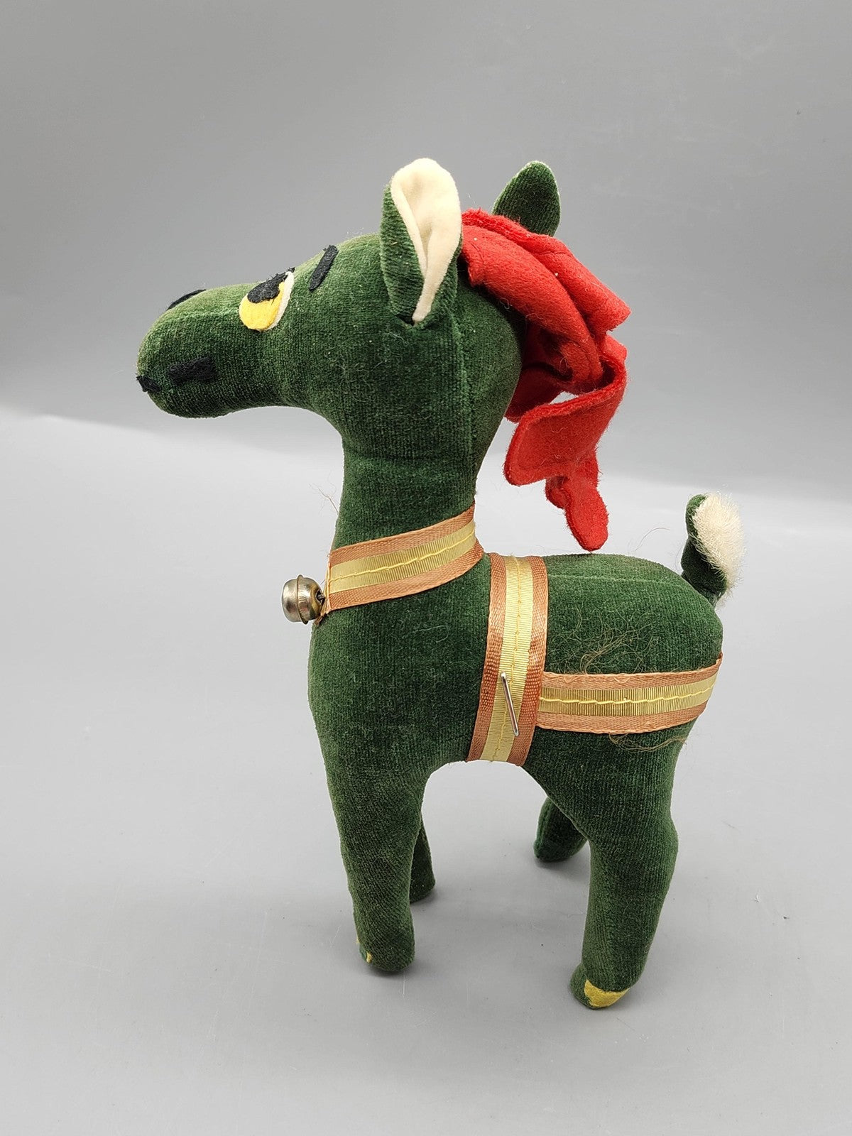 Vintage Dream Pets Green Horse Plush Small Stuffed Animal Japan Bell Velvet