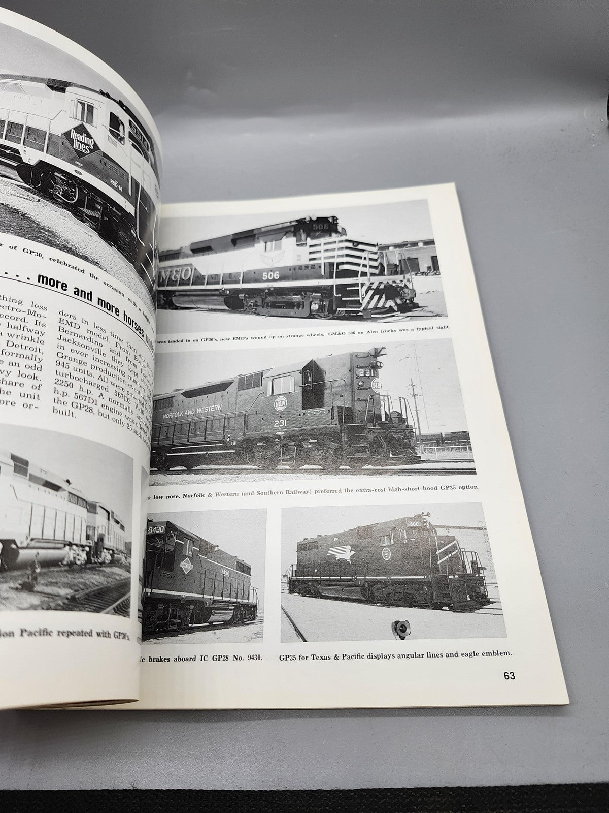 Vintage Our GM Scrapbook Morgan Kalmbach PB Trains Diesel Locos 1971 Orange USA