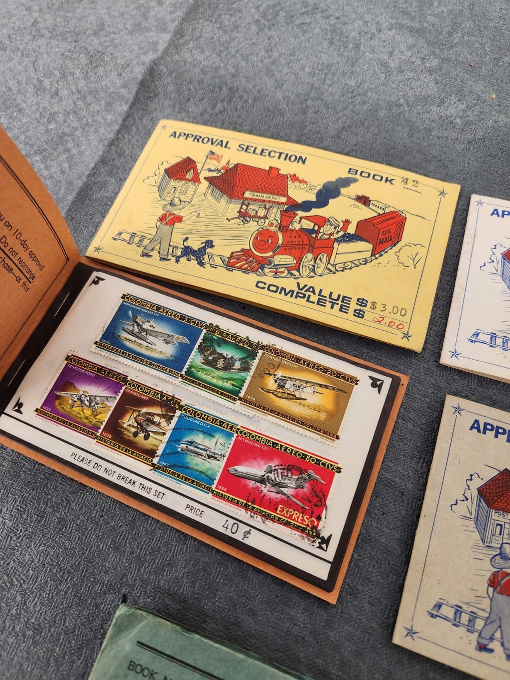 Vintage Stamp Approval Selection Books Lot Gulfstream Tru-Value Foreign Mint...