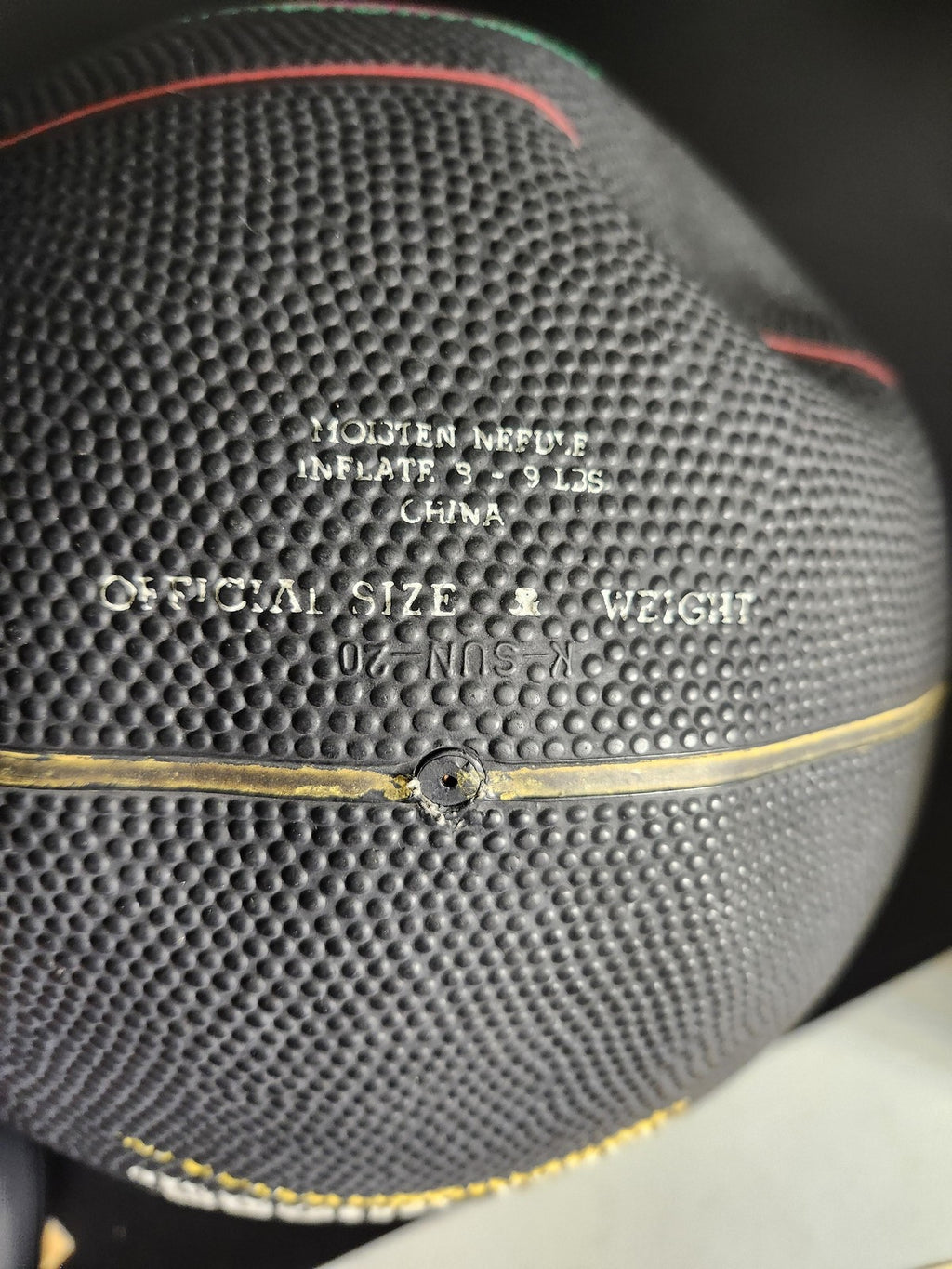 Vintage Sunoco Jammin Ultra 94 Slammin Basketball Rubber Ball Black Promo Retro