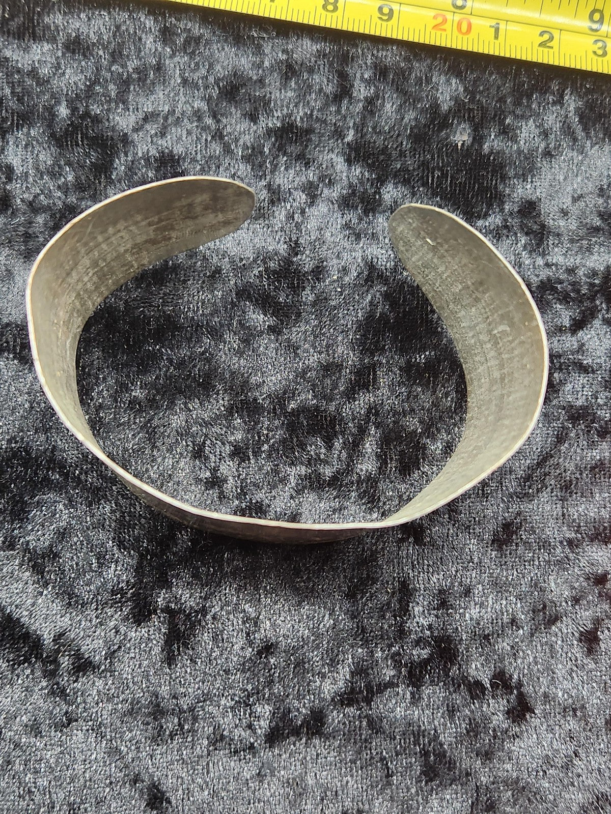 Silver Tone ID Cuff Bracelet Buster Bailey Verna Name Engraved Wide Jewelry Gift