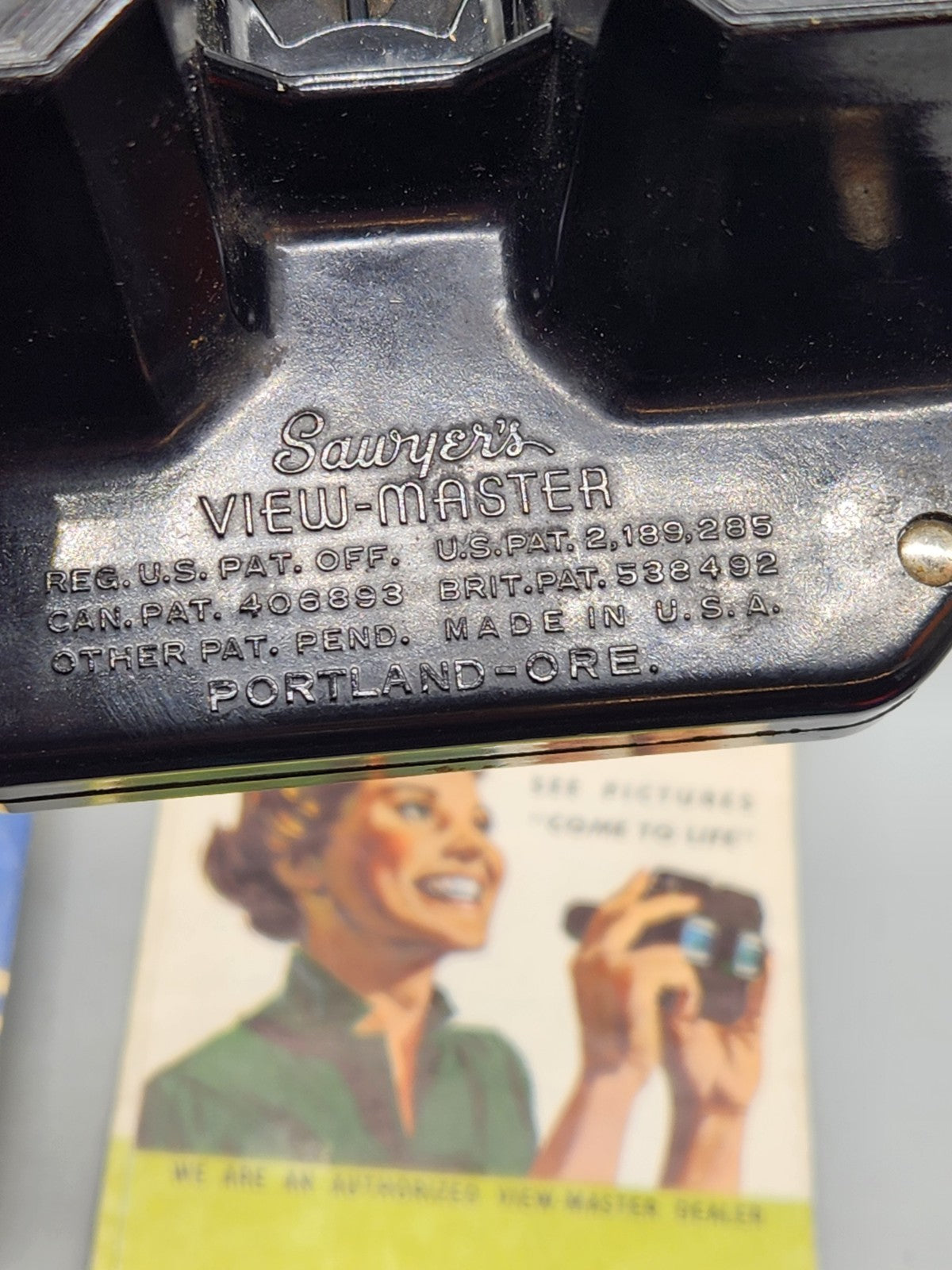 Vintage Sawyer's View-Master Viewer + Reels Lot 1950s Sam Sawyer Three Little...
