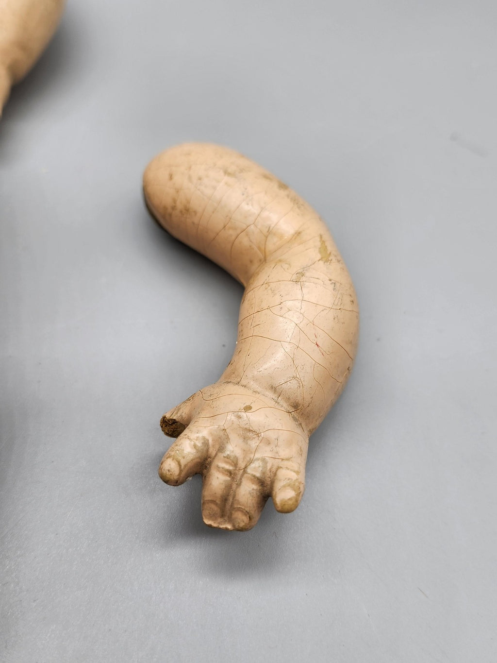Vintage Composition Baby Doll Body 9 Inch Parts Repair Beige Cracked Damage
