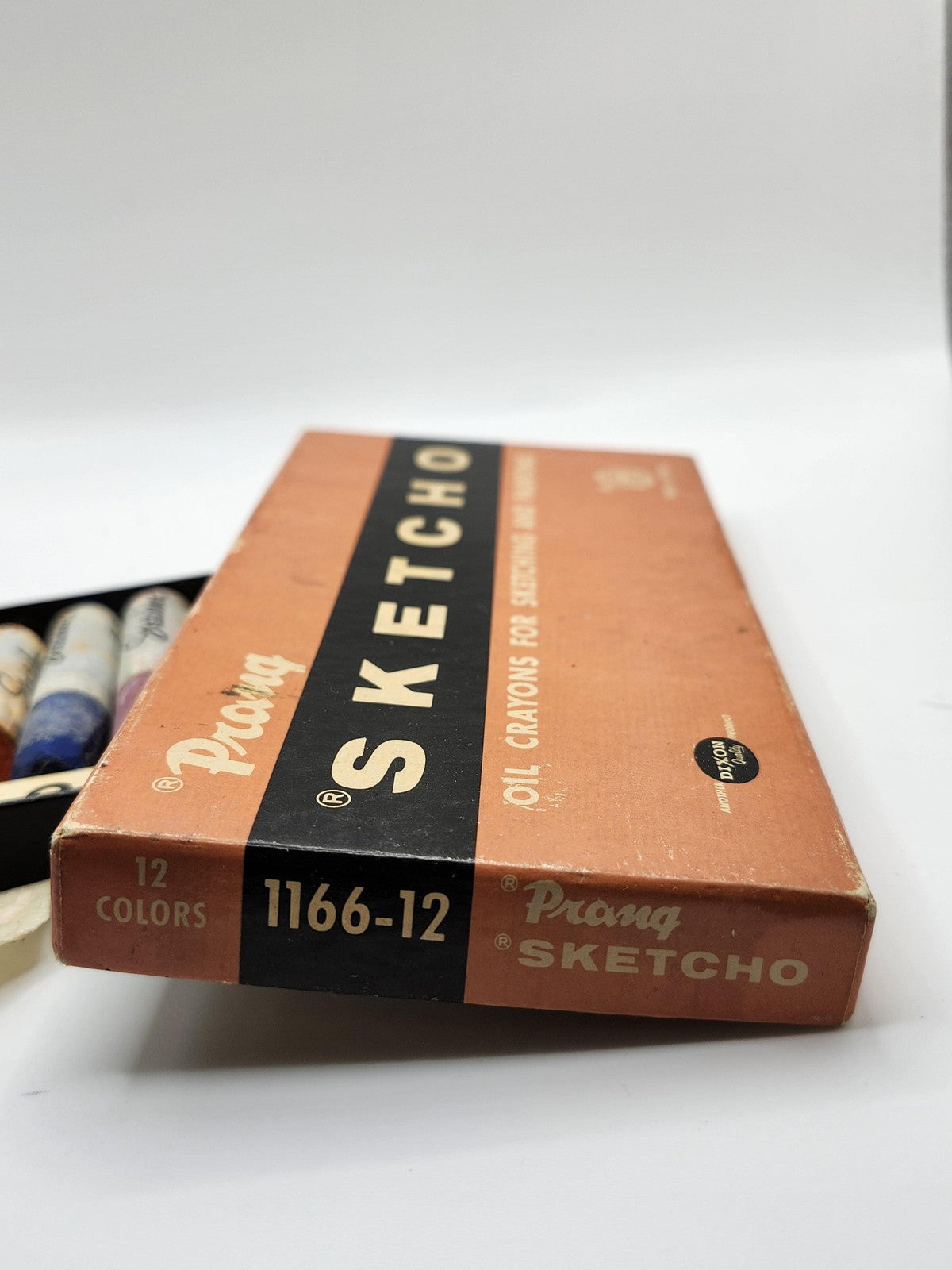 Vintage Prang Sketcho Oil Crayons Art Set 12 Colors 1166-12 USA Non-Toxic