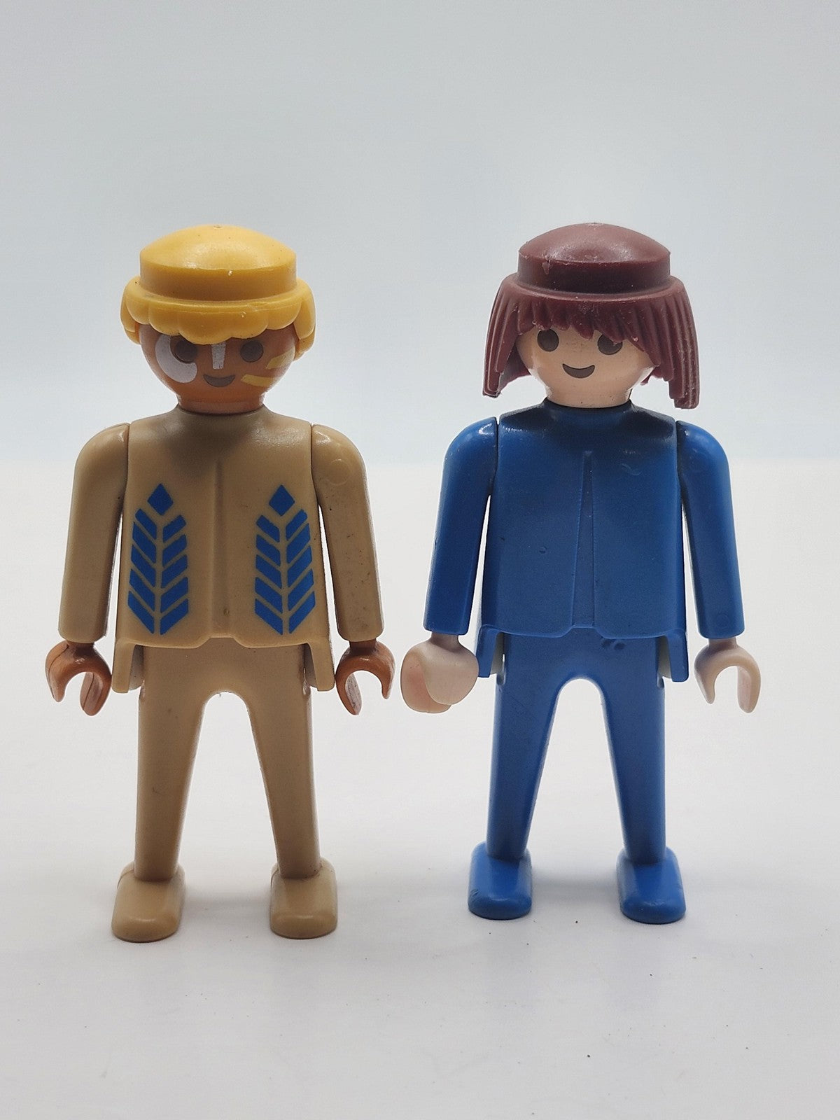 Vintage Playmobil Figure Lot 2 Action Figure Plastic Toy Loose Multicolor