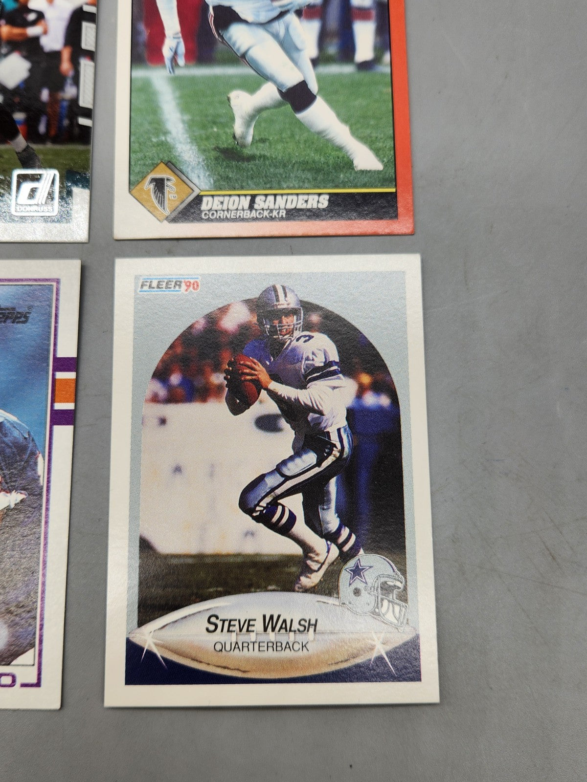 NFL Football Card Lot Deion Sanders Score 1991 Carson Wentz Cornelius Bennett...