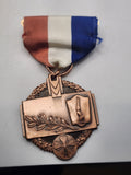 Vintage 1950 Polish American Athletic Games Bronze Medal Erie PA Ribbon Award