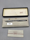 Vintage Cross Chrome Metal Ball Pen 3502 Blue Ink Box Case Instructions