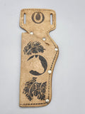 Vintage Leather Horse Head Belt Loop Knife Sheath Beige Western Tack Gear