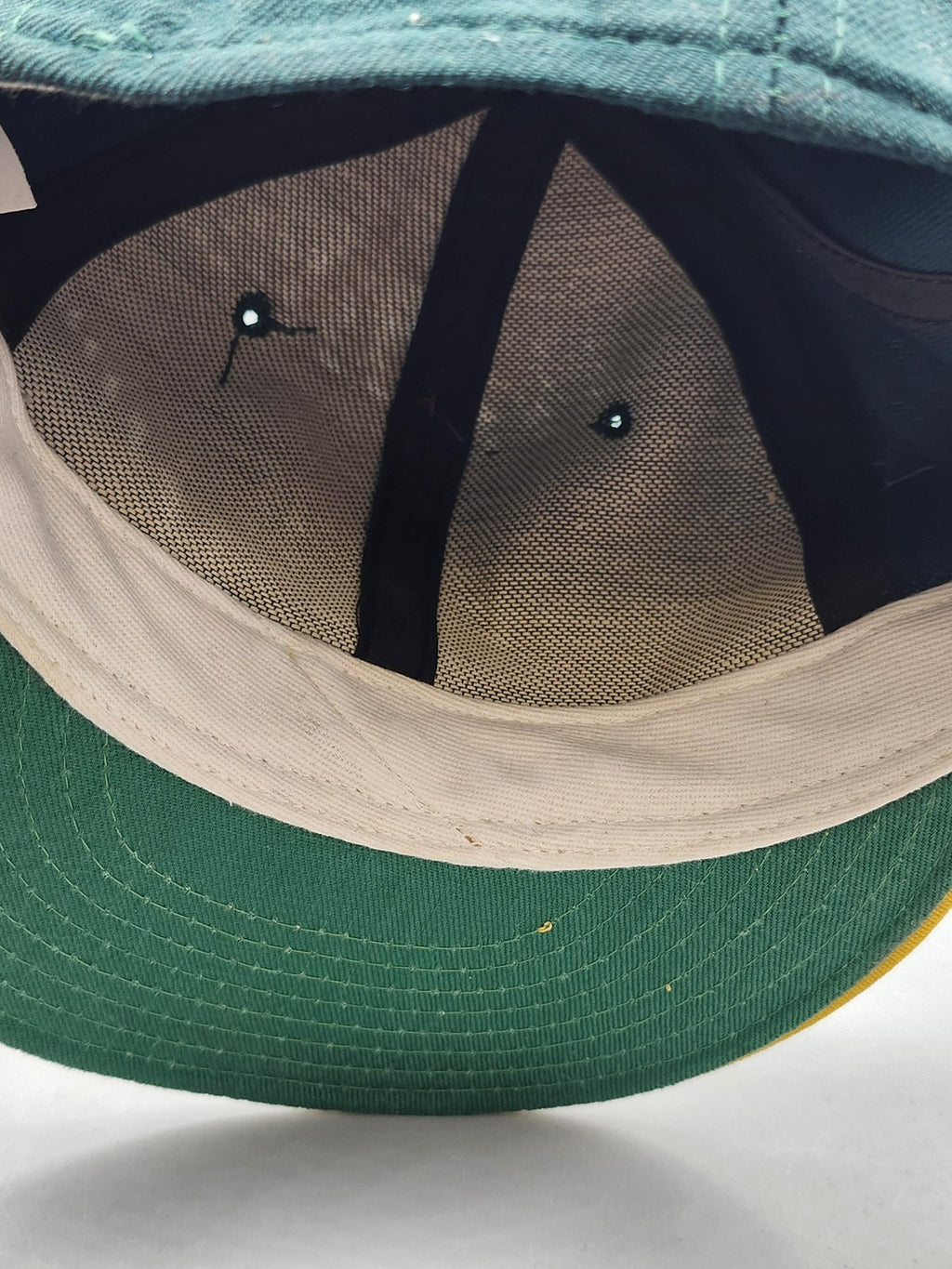 Vintage Oakland Athletics Hat Cap Fitted Mens 6 7/8 MLB Baseball New Era Green