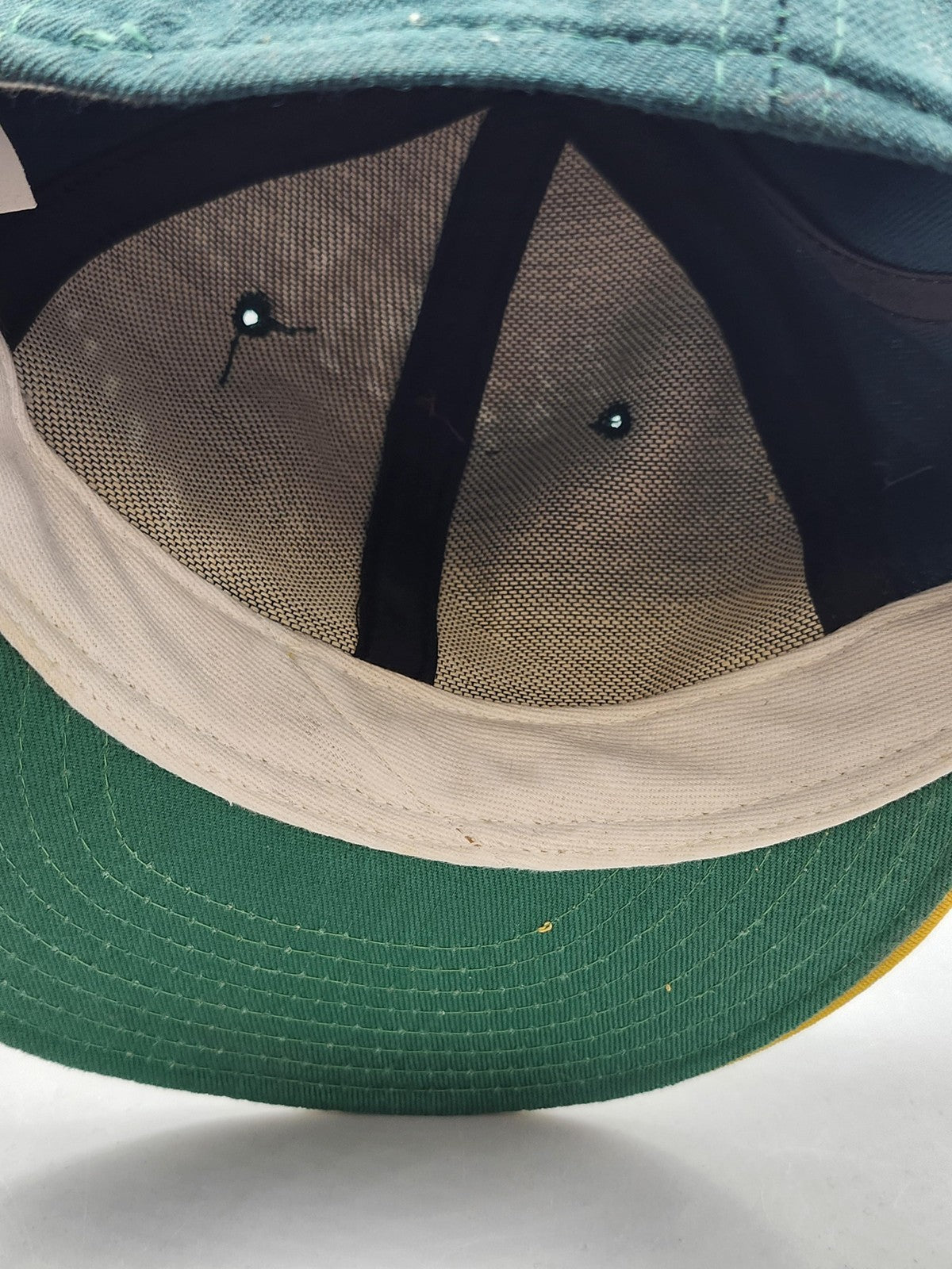 Vintage Oakland Athletics Hat Cap Fitted Mens 6 7/8 MLB Baseball New Era Green