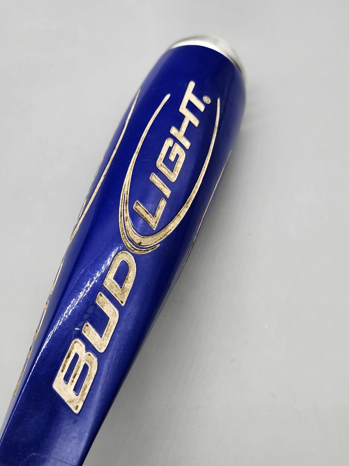 Budweiser Bud Light Beer Tap Handle Blue Metal Draft Knob Bar Decor Breweriana