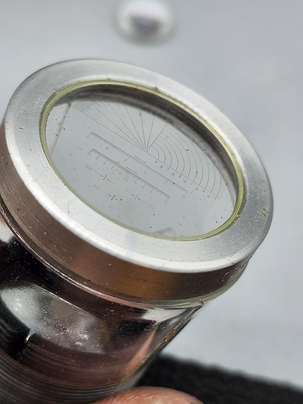 Bausch & Lomb Measuring Magnifier Loupe Reticle Leather Pouch Case Vintage Tool