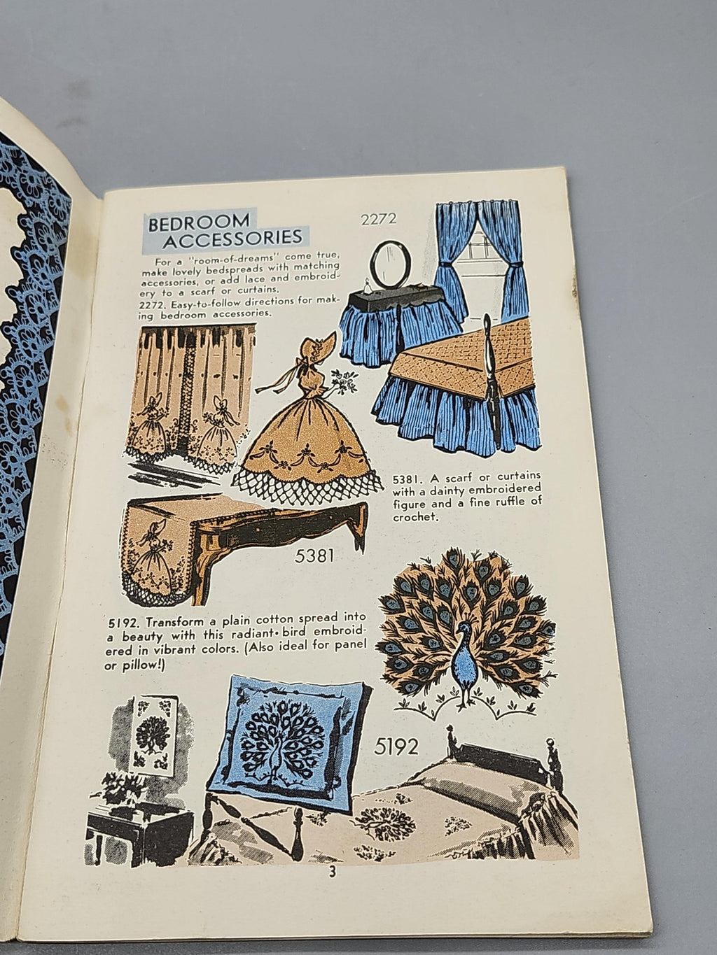 Vintage 1955 Needlework Album Buffalo Evening News PB Sewing Crochet Patterns