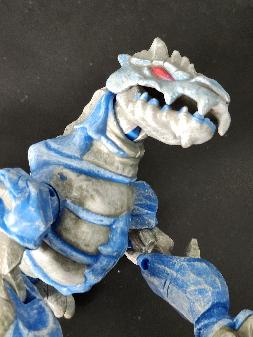 Blue Dragon Monster Action Figure 7in Plastic Toy Loose Red Eye Dinosaur