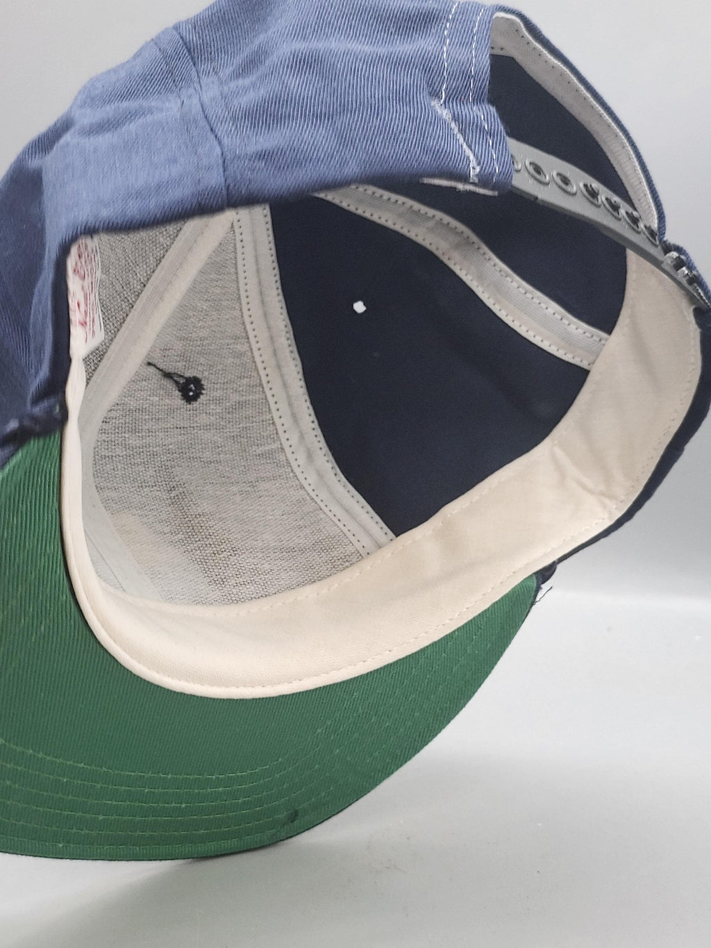 Vintage New Era Bears Paw Hat Cap Snap Back Mens Medium Blue Rope USA 80s