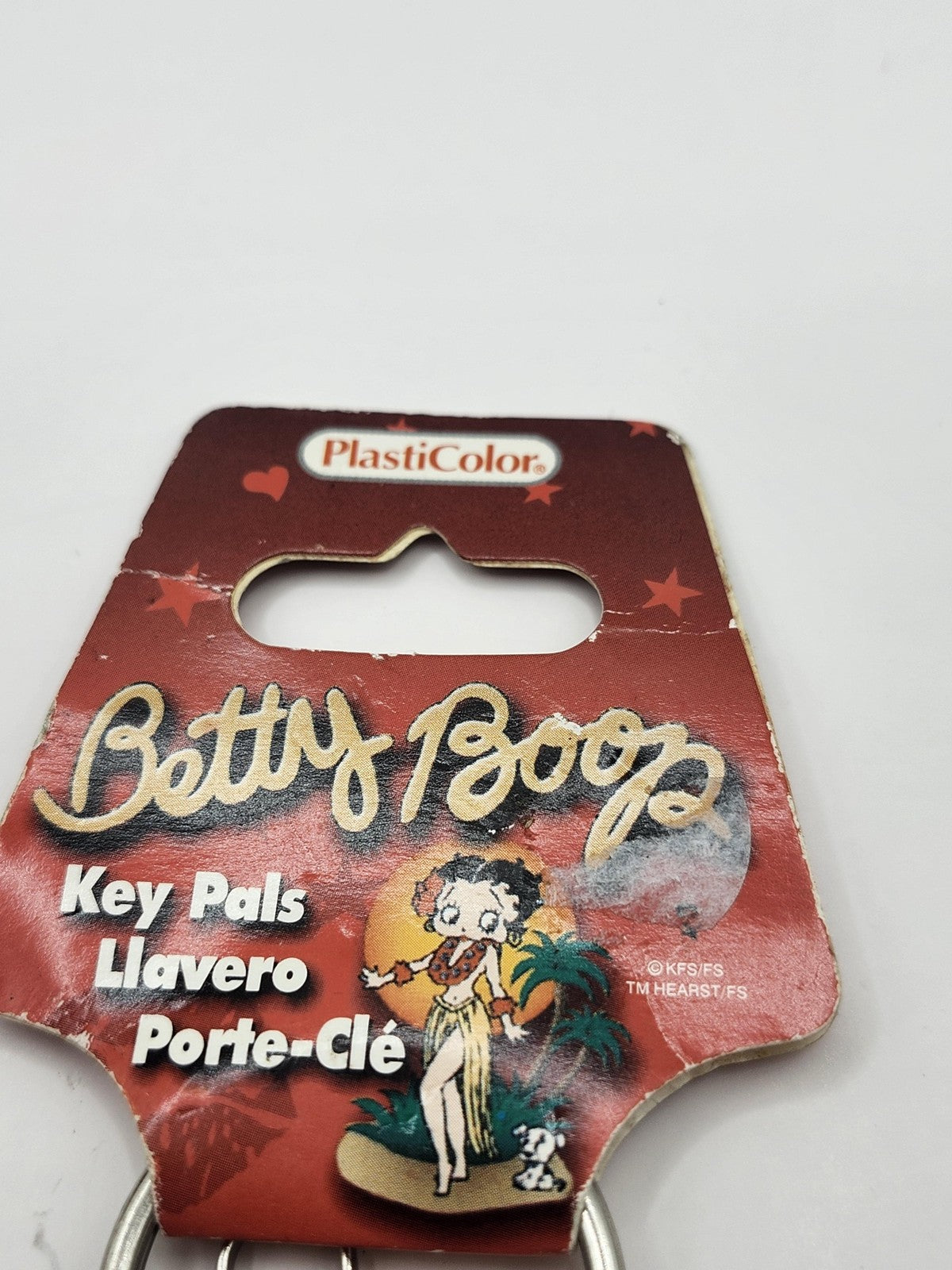 Vintage Betty Boop Pudgy Keychain Plasticolor 2003 Multicolor Metal Key Pals
