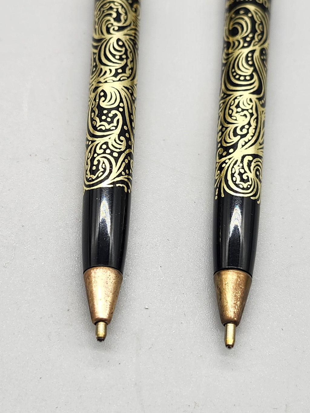 Vintage Chanel #5 Arpege Perfume Ballpoint Pens Lot 2 Black Gold Parts Repair
