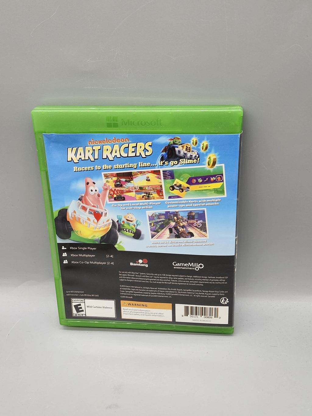 Nickelodeon Kart Racers Microsoft Xbox One Game E Red Mile NTSC-U/C Disc Racing