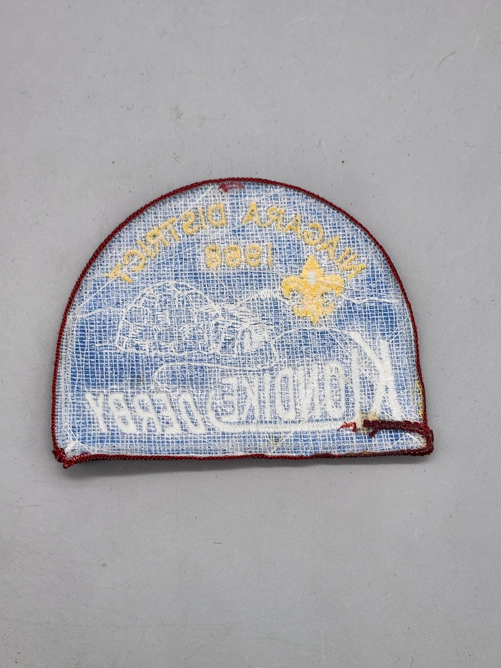 Vintage 1988 Niagara District Klondike Derby Patch Embroidered Blue Boy Scouts