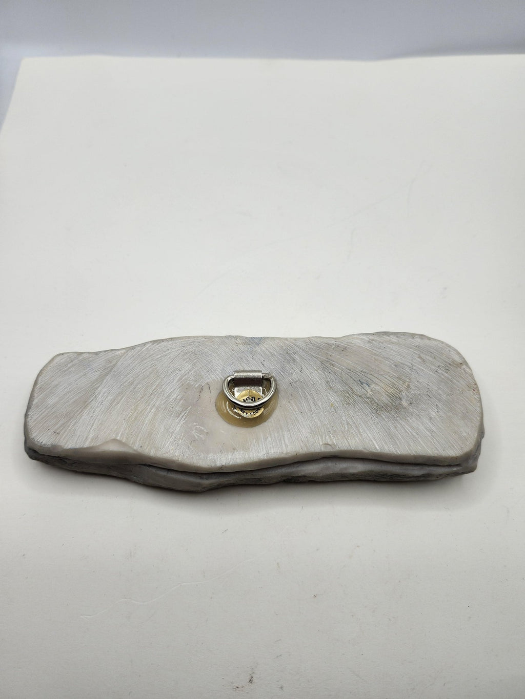Fossil Tooth Hanging Wall Plaque Gray Resin Stone Look Rustic Decor