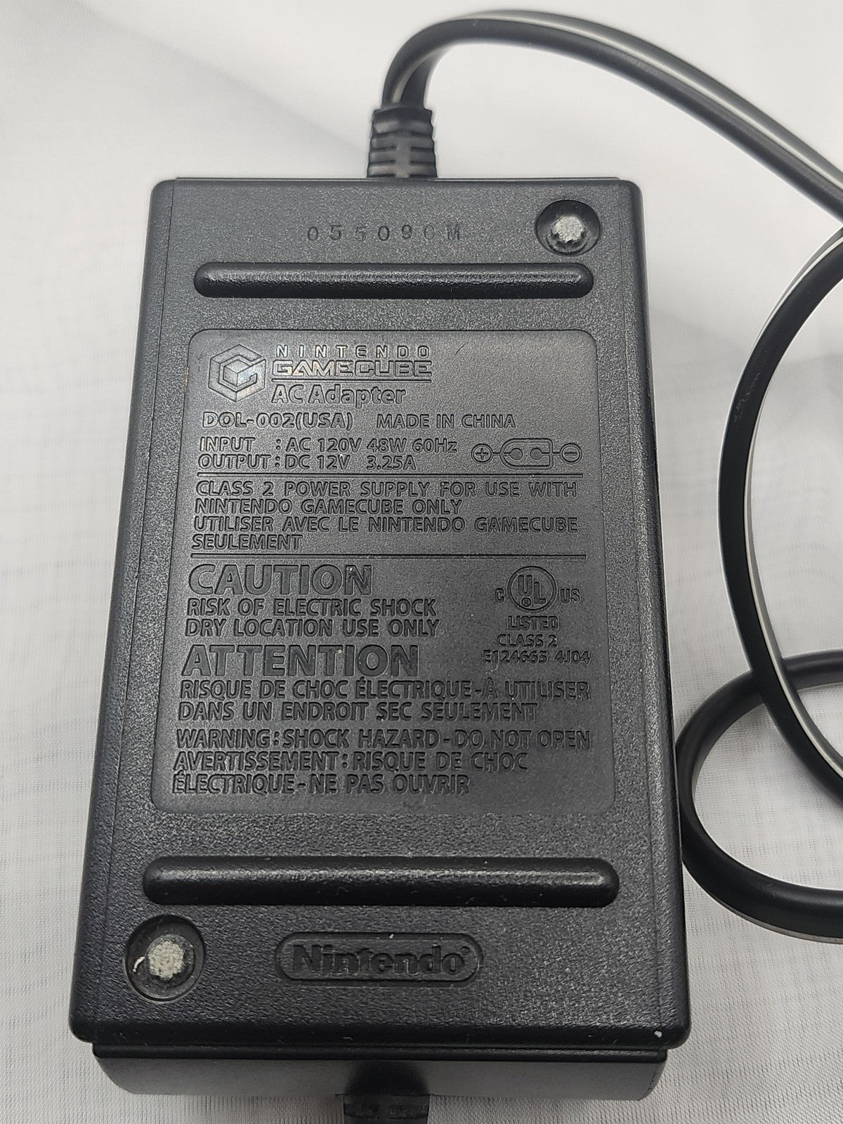 Nintendo GameCube AC Adapter DOL-002(USA) Power Supply OEM Black Charger Cord