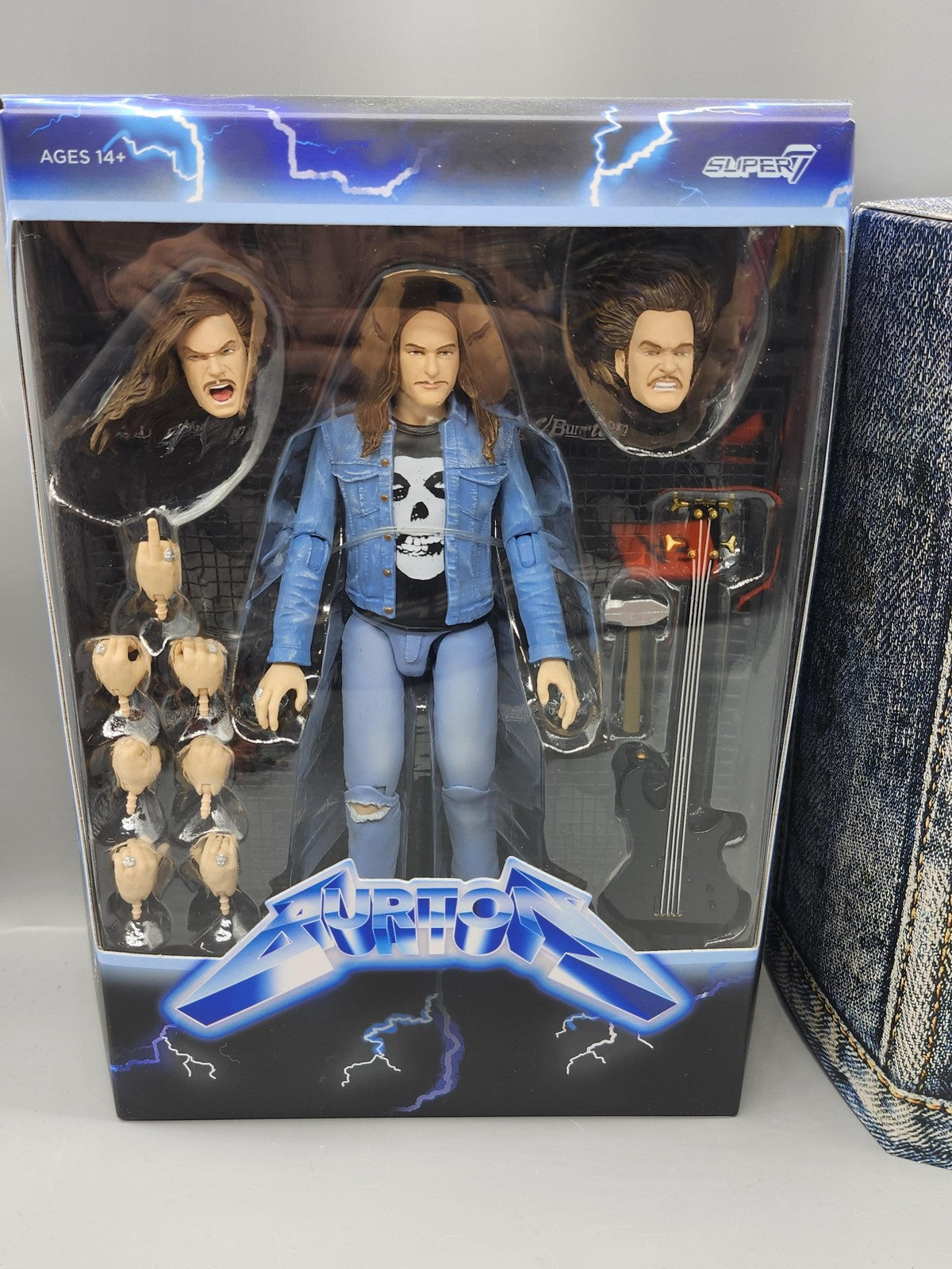 Super7 Burton Ultimates Action Figure Music Collector Toy New Boxed Blue Jeans