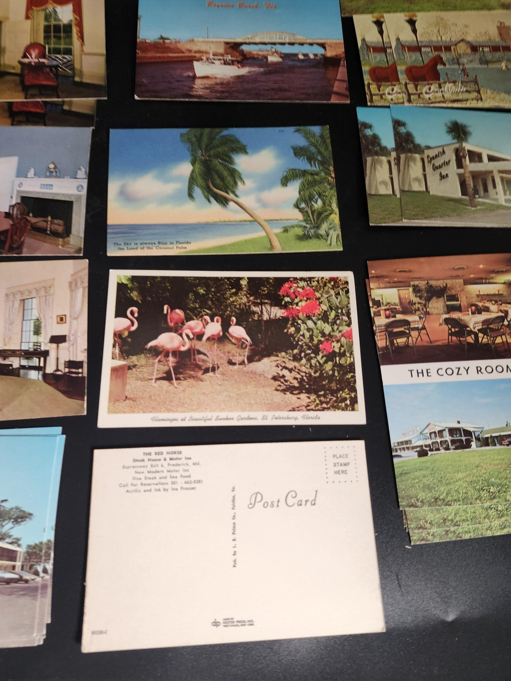 Vintage 1960s US Travel Chrome Postcards Lot 33 Motels Hotels Florida Roadside