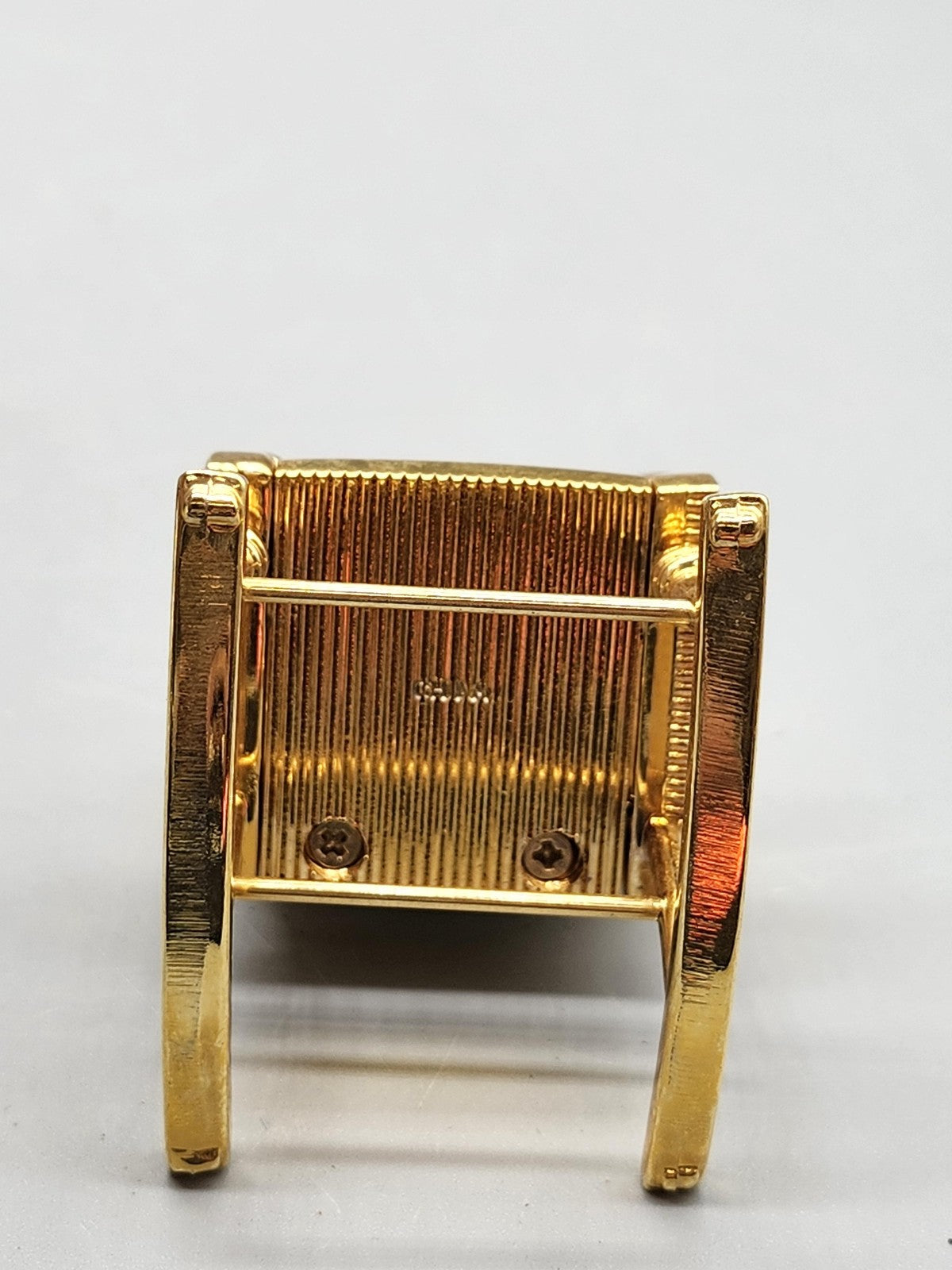 Vintage Timex Rocking Chair Table Clock Small Gold Metal Quartz Analog Decor
