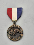 Vintage New York Parks Recreation Buffalo Medal Red White Blue Ribbon City Award
