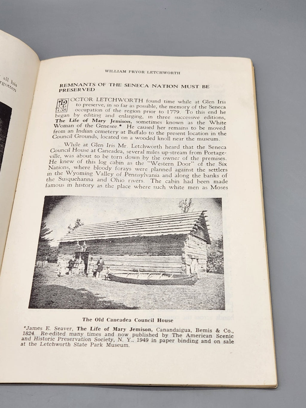 1956 Wm Pryor Letchworth & Glen Iris Book Sherman Peer Letchworth State Park